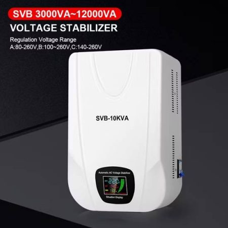 5/12kVA 220V Wall Mounted Servo Motor Stabilizer AVR Automatic Voltage Regulator